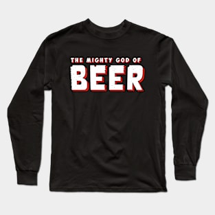 God of Beer Logo - White Long Sleeve T-Shirt